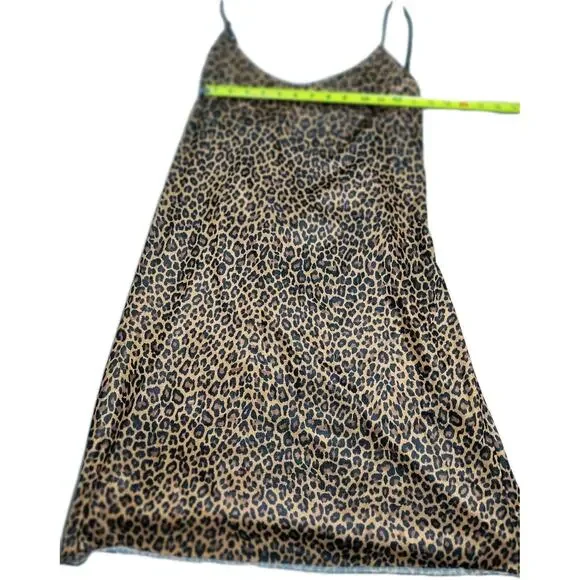 Vintage Vassarette Leopard Print Slip Dress - Size 38/20"/44  Satin Feel - Picture 2 of 7